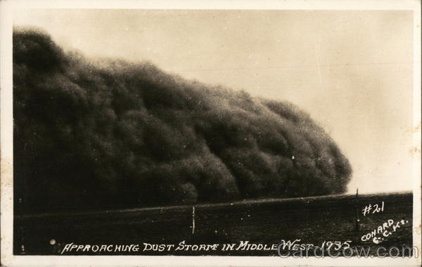 Approaching Dust Storm in Middle West - 1935 #21 - Conard C.C.KS. Kansas City