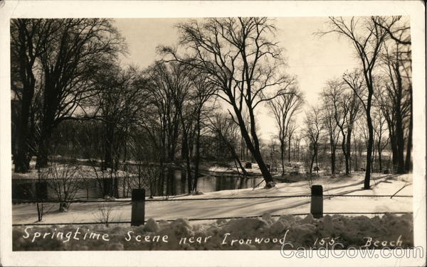 Springtime Scene Ironwood Michigan Beach