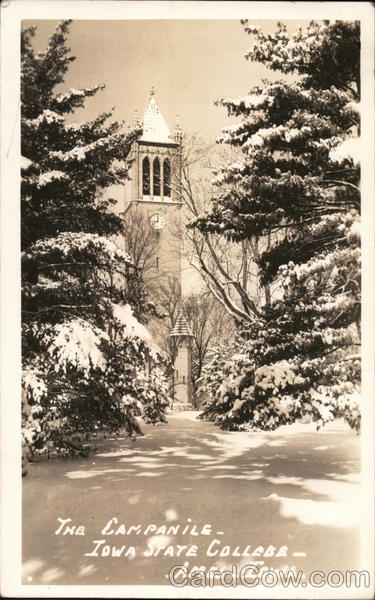 Iowa State College - The Campanile Ames
