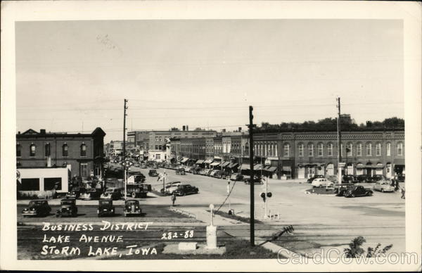 Business District, Lake Avenue Storm Lake Iowa