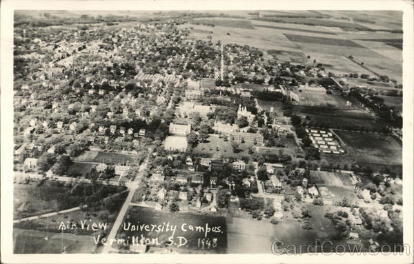 Air View Univeristy Campus, Vermillion, S.D. 1948 South Dakota