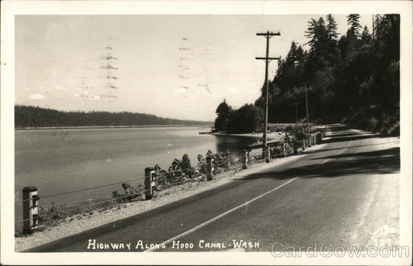 Highway Along Hood Canal  Seabeck Washington