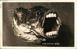 Man Eating Bass Postcard