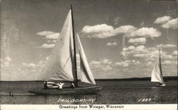 Sail Boating - Greetings from Winegar, Wisconsin Sail Boating - Greetings from Winegar, Wisconsin