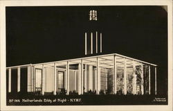 Netherlands Building at Night 1939 NY World's Fair Postcard Postcard Postcard