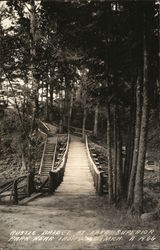 Rustic Bridge at Lake Superior Park Postcard