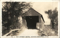 Hancock-Greenfield Covered Bridge Postcard