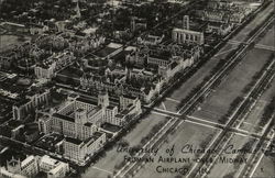 University of Chicago Campus, From an Airplane Over Midway Illinois Postcard Postcard Postcard