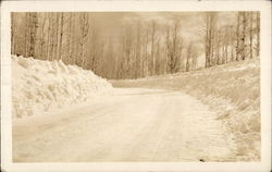 Freshly snow plowed road Freshly snow plowed road