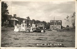 Dock, MLA Camp Muskoka Lakes Association Postcard