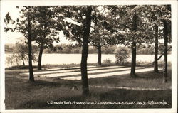 Lakeside Park Evangelical Camp Grounds School Lake Postcard