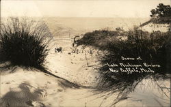 Scene at Lake Michigan Riviera Postcard