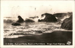 Surf and Rocks Postcard