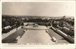 Sunken Garden Tomb - Will Rogers Memorial Claremore, OK Postcard Postcard Postcard