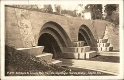 Entrance to Tunnels from the Lake Washington Floating Bridge Seattle, WA Postcard Postcard Postcard