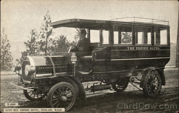 Auto Bus, Empire Hotel Spokane Washington