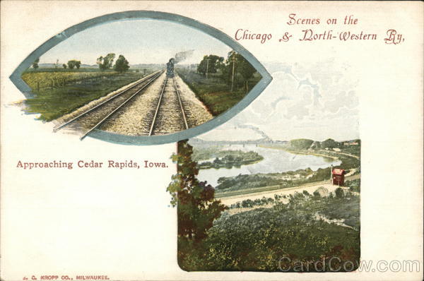 Chicago & North-Western Railway Cedar Rapids Iowa Advertising