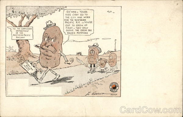 Northern Pacific Railway - Great Big Baked Potato Advertising