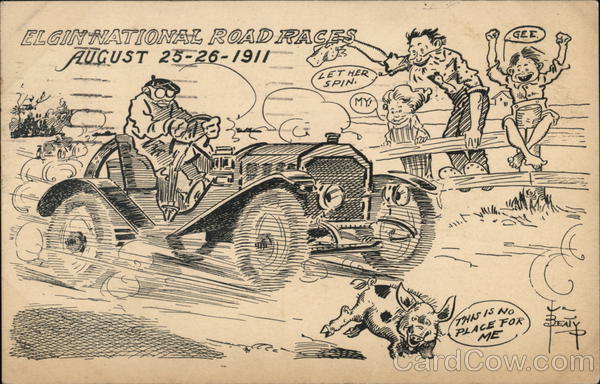 Elgin National Road Races Illinois Advertising