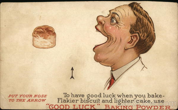 Good Luck Baking Powder Advertising