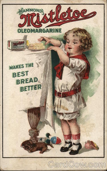 Hammond's Mistletoe Oleomargarine Advertising