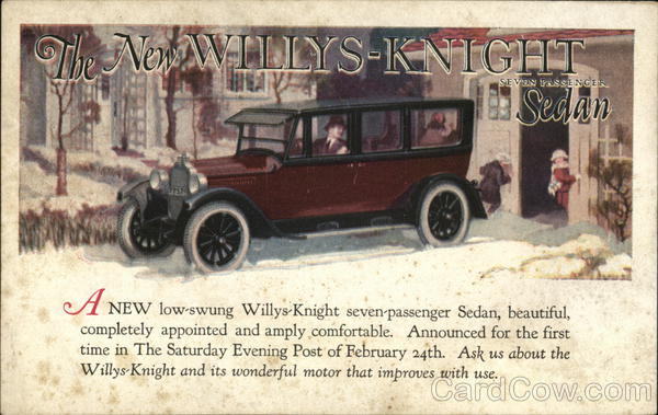 Willys-Knight Seven Passenger Sedan Advertising