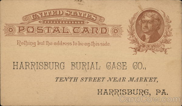 Harrisburg Burial Case Company Pennsylvania Advertising