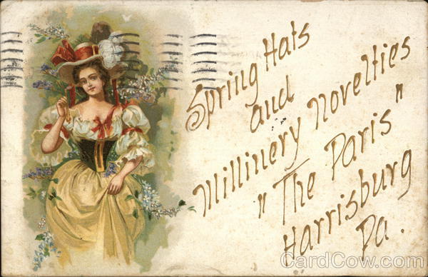 The Paris Millinery Harrisburg Pennsylvania Advertising