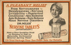 Dr. Miles' Nervine Tablets Elkhart, IN Advertising Postcard Postcard Postcard