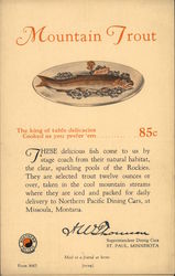 Northern Pacific - Dining Car Postcard