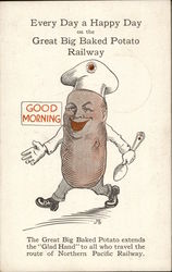 Northern Pacific Railway - Great Big Baked Potato Railway Postcard