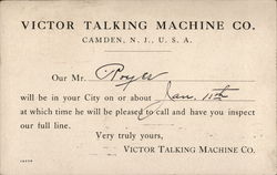 Victor Talking Machine Company Camden, NJ Advertising Postcard Postcard Postcard