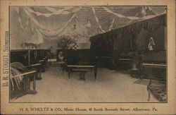 H.S. Schultz and Company Music House Allentown, PA Advertising Postcard Postcard Postcard