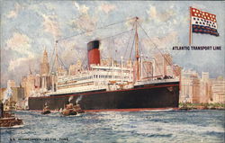 Atlantic Transport Line - S.S. Minnetonka New York, NY Boats, Ships Postcard Postcard Postcard