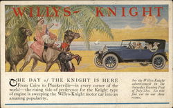 Willys-Knight motor car Postcard
