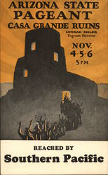 Southern Pacific - Arizona State Pageant Poster Style Postcard