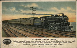 New York Central Lines Twentieth Century Limited Chicago, IL Trains, Railroad Postcard Postcard Postcard