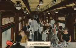 Chicago Milwaukee & St.Paul Railway - Dining Car - Olympian Postcard