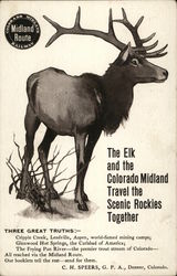 Rare Colorado Midland Railway - Midland Route Postcard