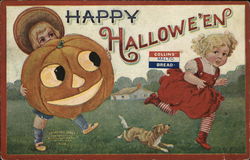 Happy Halloween Collins' Malto Bread Postcard