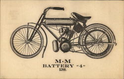 M*M Battery "4" $200 Postcard