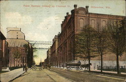 Pabst Brewery Looking Up Chestnut Street Postcard