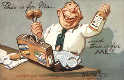 Bacardi Rum 89 proof Postcard