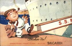 Anchor-Ho! Bacardi Rum Postcard