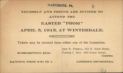 Easter Prom April 5, 1915 at Winterdale Easter Prom April 5, 1915 at Winterdale