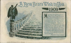 New Years Wishes From the School of Commerce Postcard