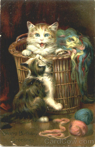Loving Birthday Greetings Cats