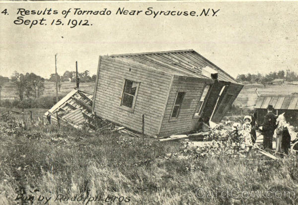 Tornado near Syracuse N. Y New York