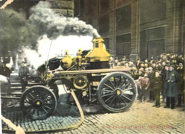 Fire Engine At Work New York City