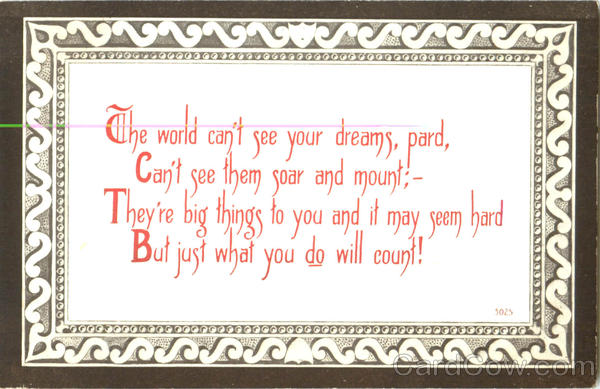 The world can't see your dreams Poems & Poets